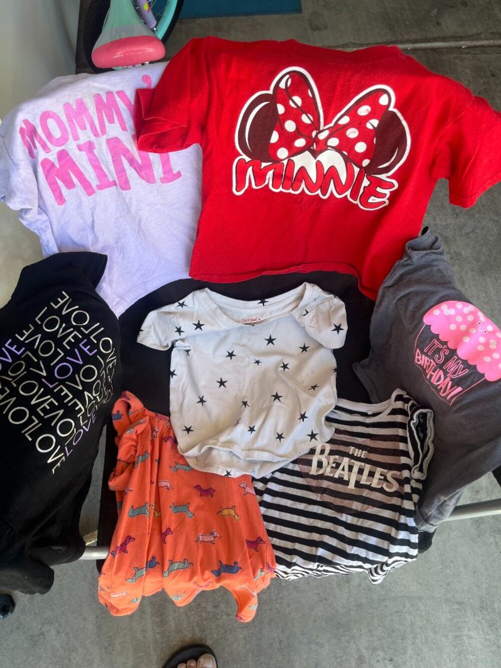 7 Pack of Toddler Girls T-shirts & Tops (Various Brands / Sizes 3, 4 & 5T